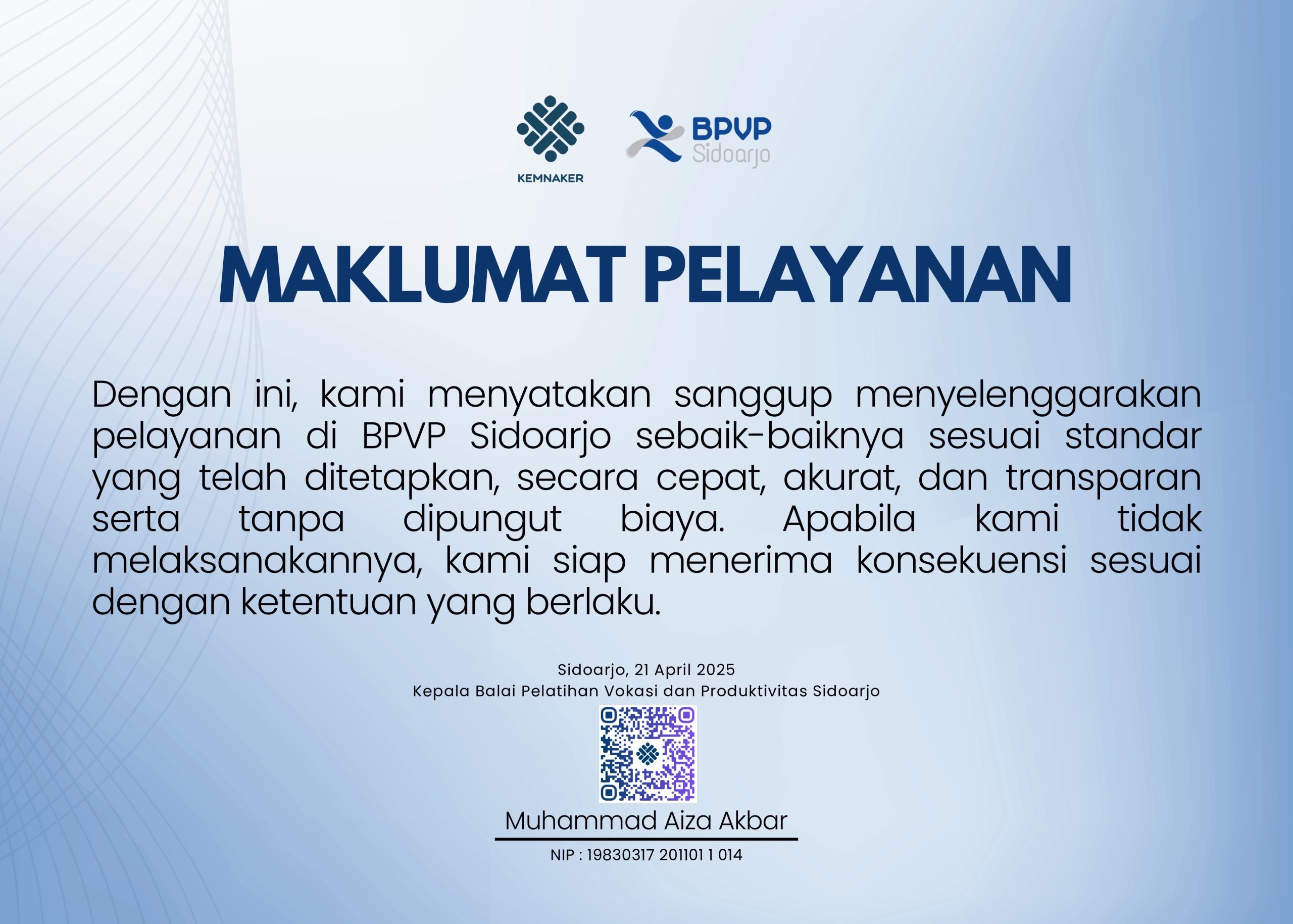 Maklumat Pelayanan